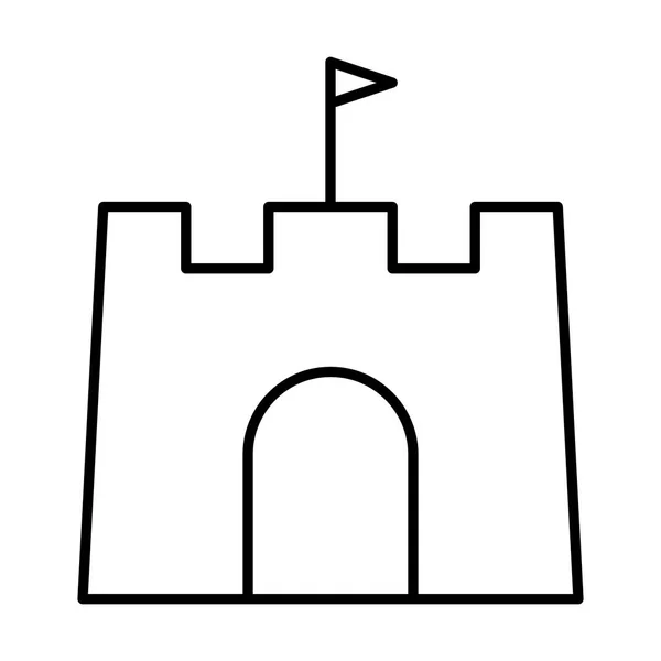 Icône Château Illustration Vectorielle — Image vectorielle