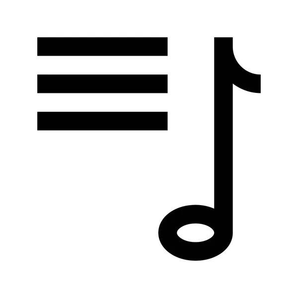 Hinweis Musik Symbol Vektorillustration — Stockvektor