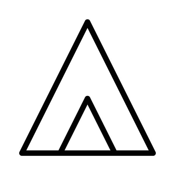 Zelt Symbol Auf Weißem Hintergrund Vektorillustration — Stockvektor