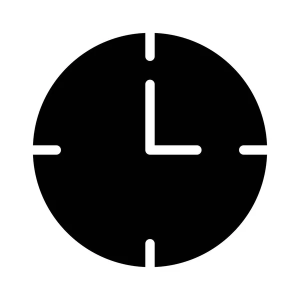 Time Clock Icon White Background Vector Illustration — Stock Vector