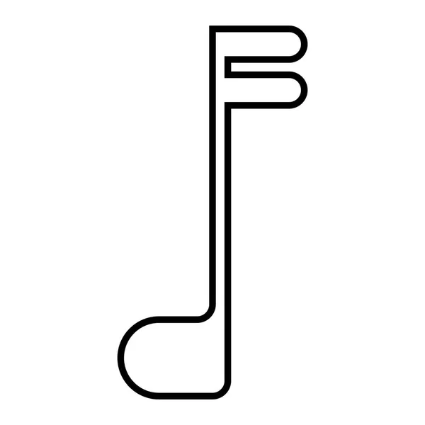 Hinweis Musik Symbol Vektorillustration — Stockvektor