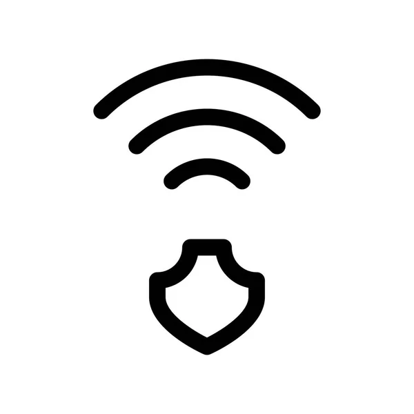 Icono Wifi Sobre Fondo Blanco Ilustración Vectorial — Archivo Imágenes Vectoriales