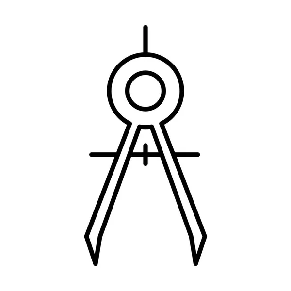 Icono Brújula Ilustración Vectorial — Vector de stock