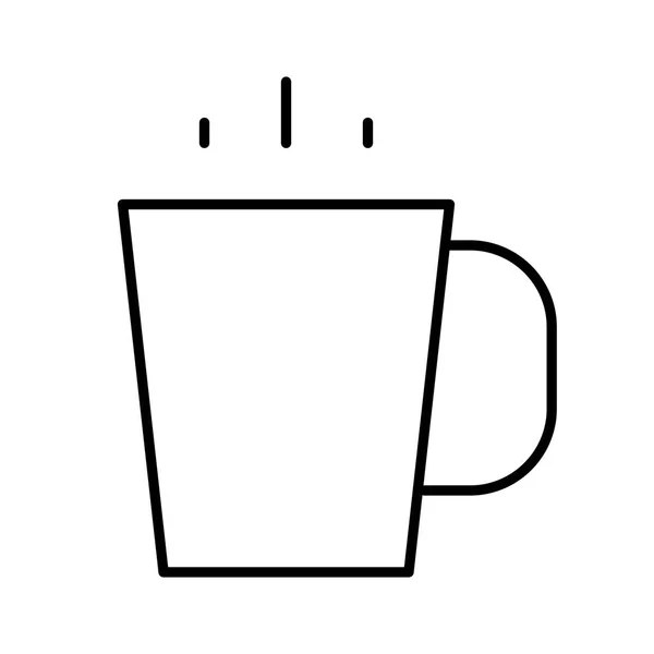 Tea Cup Hot Drink Icon Vector Illustration — Stock Vector