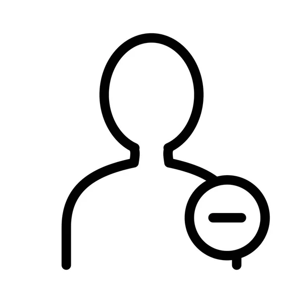白い背景の男性ユーザークリアアカウントのアイコン ベクトルイラスト — ストックベクタ