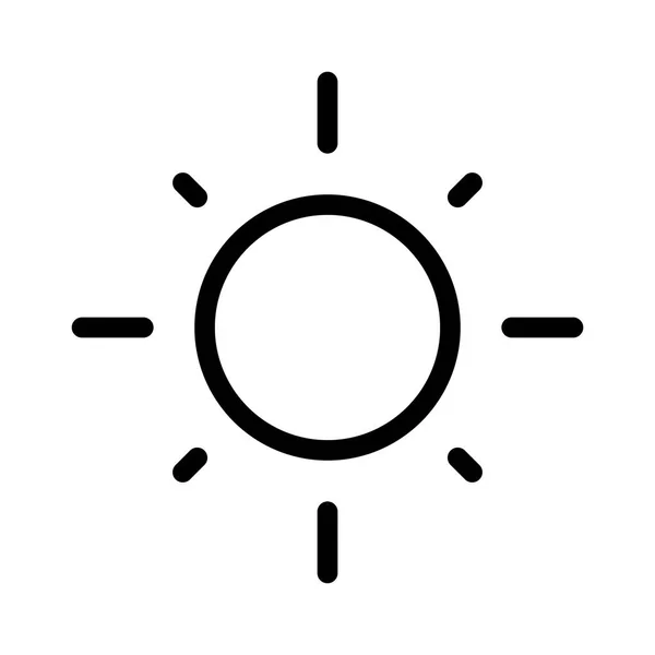 Ikona Slunce Vektorová Ilustrace — Stockový vektor