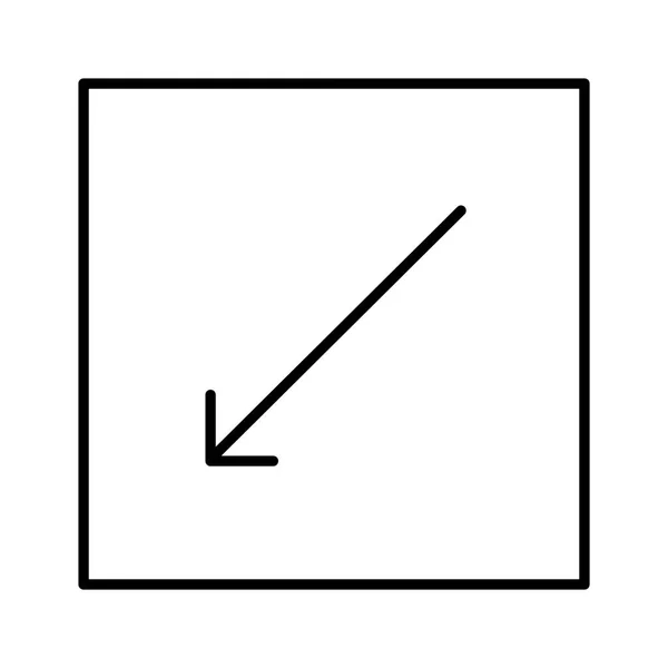 Diagonal Left Arrow Icon Vector — 스톡 벡터