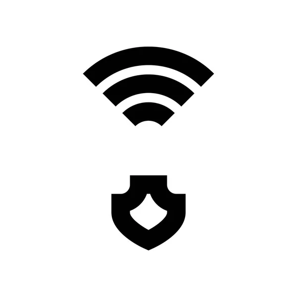 Wifi Symbol Auf Weißem Hintergrund Vektorillustration — Stockvektor