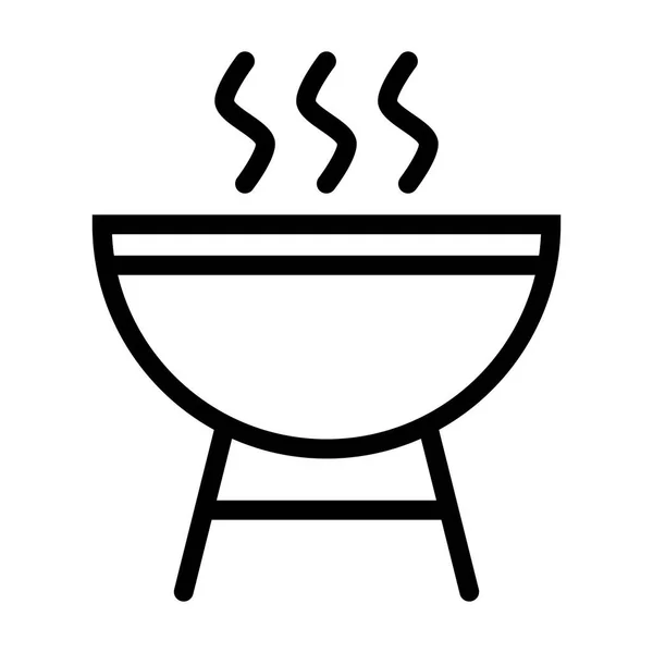 Ícone Grelha Bbq Ilustração Vetorial — Vetor de Stock