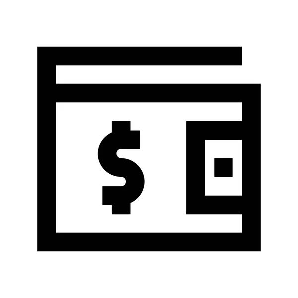 財布ドルのアイコン ベクトルイラスト — ストックベクタ