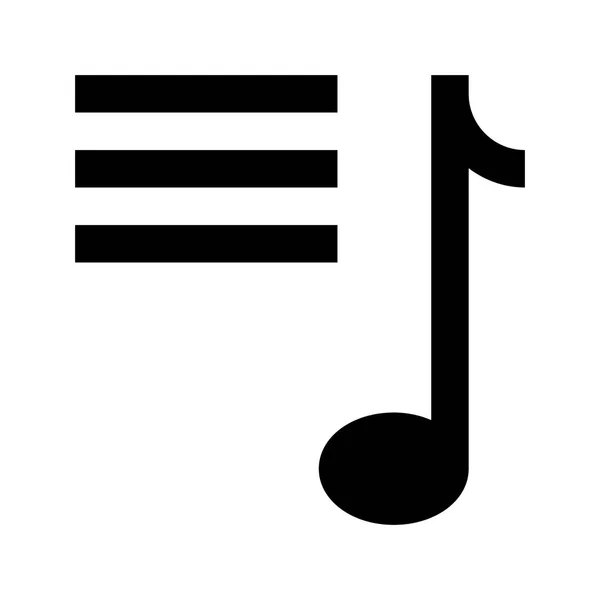 Hinweis Musik Symbol Vektorillustration — Stockvektor