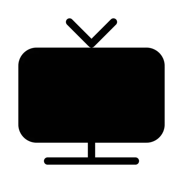 Televizyon Simgesi Vektör Illüstrasyonu — Stok Vektör