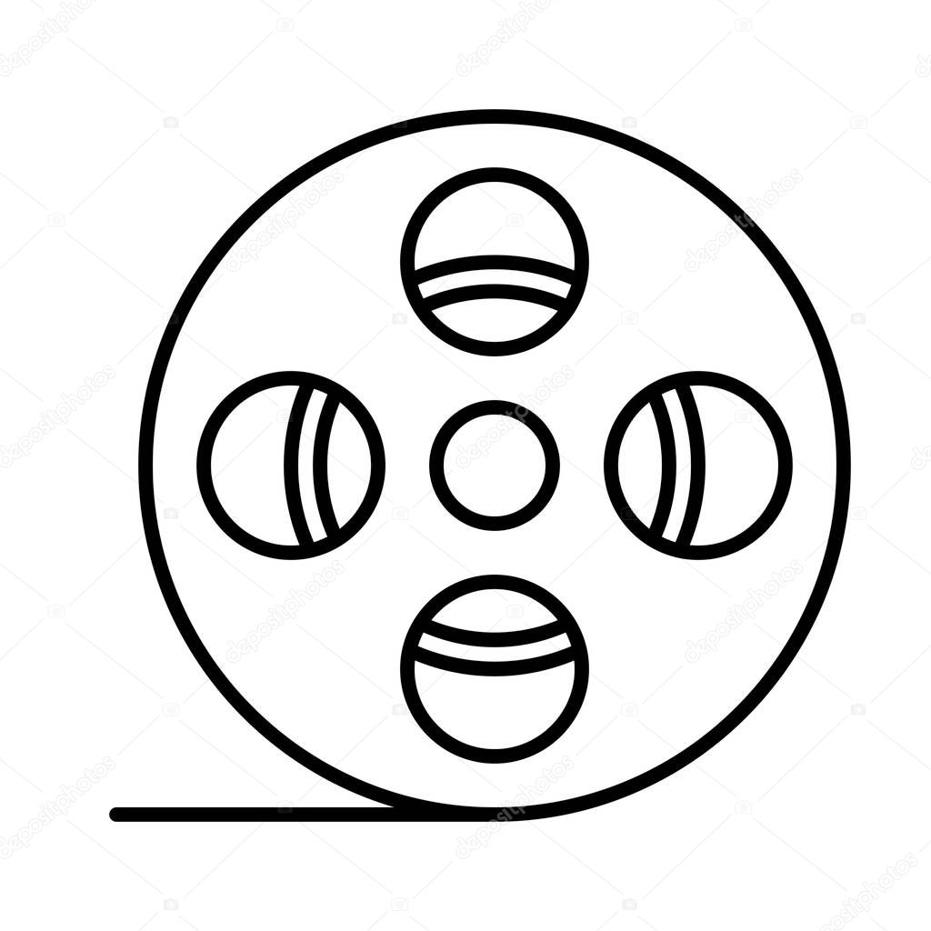  Filmreel Media icon, vector illustration 