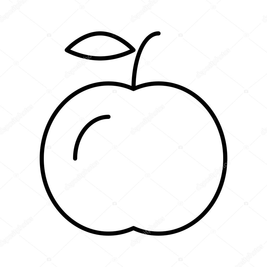 Apple icon, vector illustration
