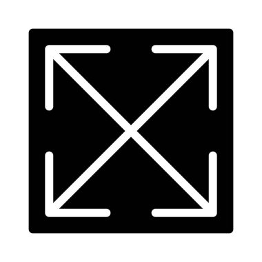 Tam Ekran Ölçeklendirme Okları simgesi, vektör illüstrasyonu