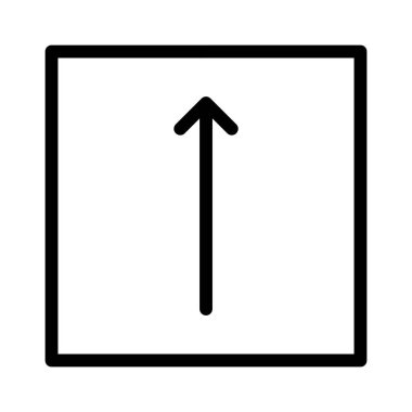 UP İnce Ok simgesi, vektör illüstrasyonu