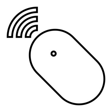 Kablosuz Bilgisayar Fare simgesi, vektör illüstrasyonu