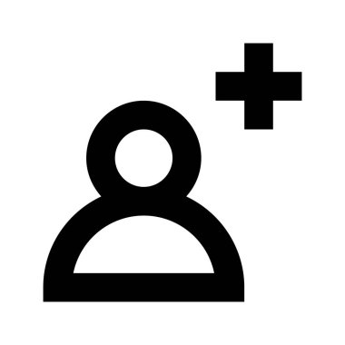 Hesap Kullanıcısı Beyaz arkaplan üzerine simge ekle, vektör illüstrasyonu