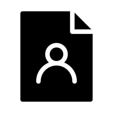 Beyaz arkaplan üzerindeki belge simgesi, vektör illüstrasyonu