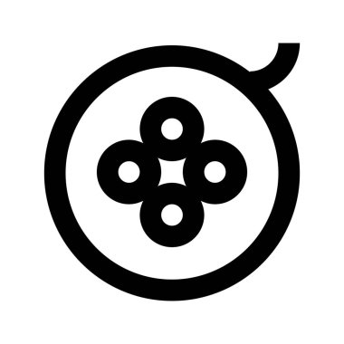  Film makarası Ortam simgesi, vektör illüstrasyonu 