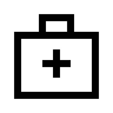 Poşet İlaç simgesi, vektör illüstrasyonu