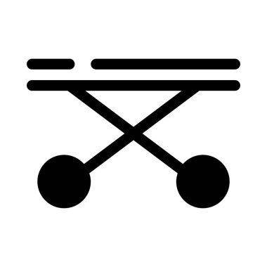 Yatak Ambülansı simgesi, vektör illüstrasyonu