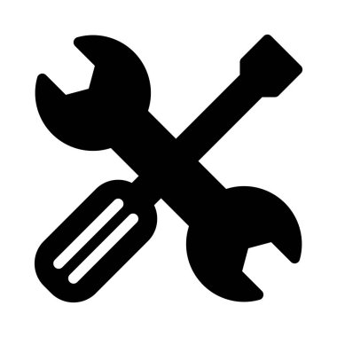 Beyaz arkaplan üzerindeki Araç Tamir simgesi, vektör illüstrasyonu