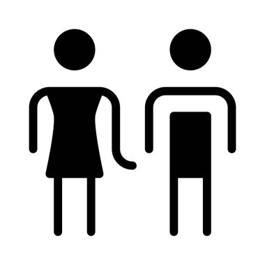 Eşlik eden Eskort simgesi, vektör illüstrasyonu 