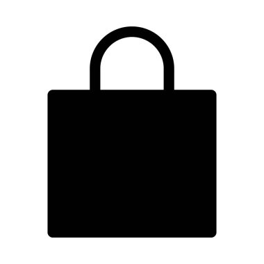 Alışveriş poşeti simgesi, vektör illüstrasyonu