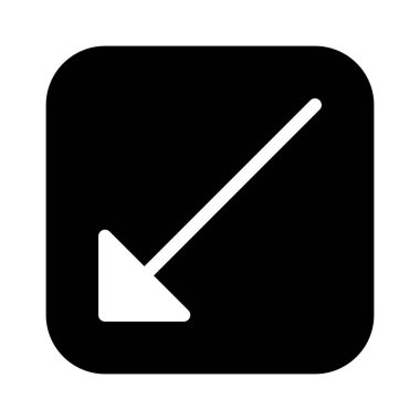 Çapraz Sol Ok simgesi, vektör