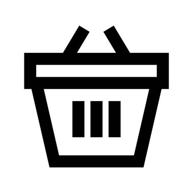 Sepet simgesi, vektör illüstrasyonu