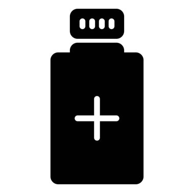 ilaç şişesi simgesi, vektör illüstrasyonu