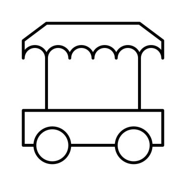 Vagon Satışı simgesi, vektör illüstrasyonu