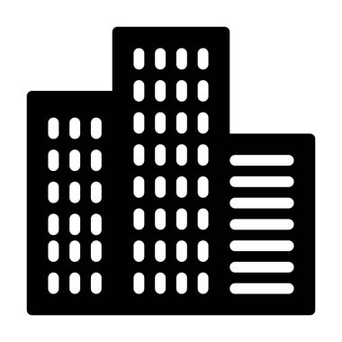 İş Binası Finans simgesi, vektör