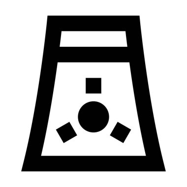 Nükleer ekin simgesi, vektör illüstrasyonu   