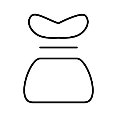 Çanta Doları çanta simgesi, vektör illüstrasyonu