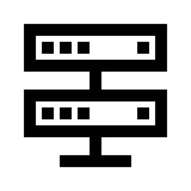 Sunucu simgesi, vektör illüstrasyonu