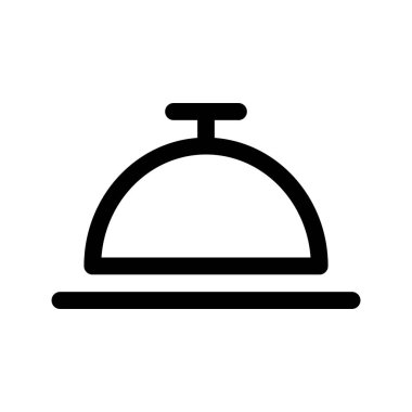 Beyaz arkaplanda alarm simgesi, vektör illüstrasyonu