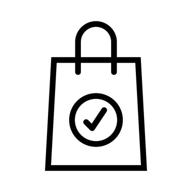 Alışveriş simgesi, vektör illüstrasyonu