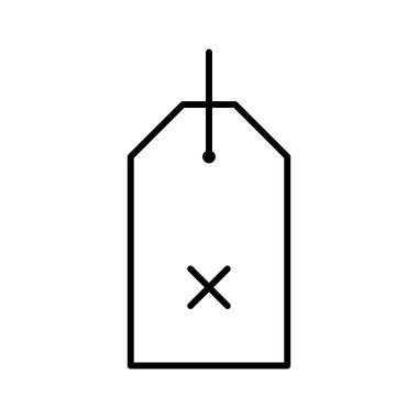 Alışveriş sembolü, Etiket Silme simgesi, vektör illüstrasyonu