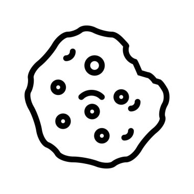 Kurabiye Yemek simgesi, vektör illüstrasyonu