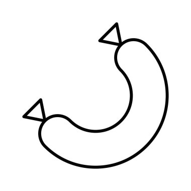 Sosis simgesi, vektör illüstrasyonu