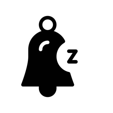 Beyaz arkaplanda alarm simgesi, vektör illüstrasyonu