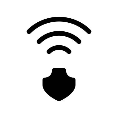 Beyaz arkaplanda Wifi simgesi, vektör illüstrasyonu