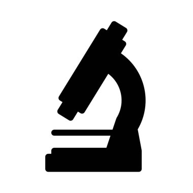 Mikroskop tıbbi simgesi, vektör illüstrasyonu