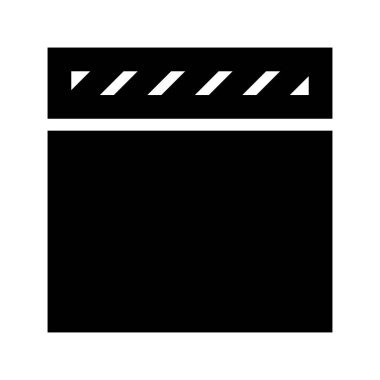 Alkış tahtası simgesi, vektör illüstrasyonu