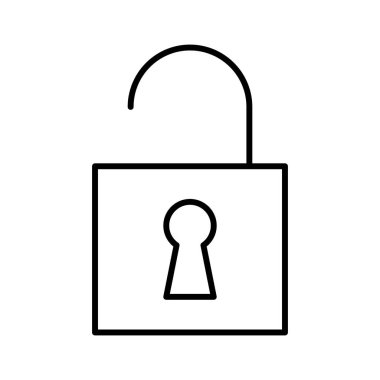 Beyaz arkaplanda kilitlenmiş simge, vektör illüstrasyonuName