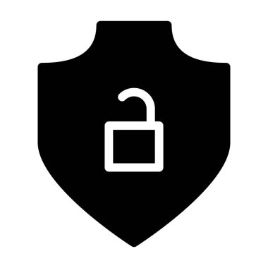 Kalkan simgesini aç, vektör illüstrasyonuName  