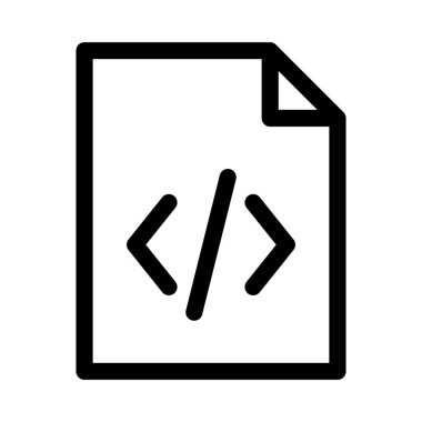 Beyaz arkaplan üzerindeki belge simgesi, vektör illüstrasyonu