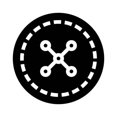 Rulet simgesi, vektör illüstrasyonu 